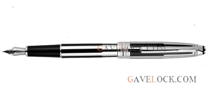 Meisterstuck Doue Monte Blanc Fountain Pens - Silver & Black